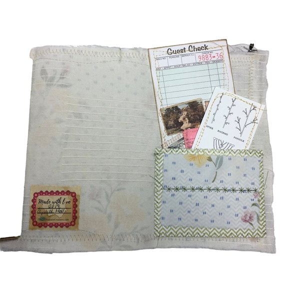 Writing Junk Journal Vintage Style Fabric Cover Diary Includes Ephemera No 15 u - Picture 5 of 10